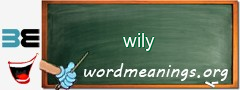 WordMeaning blackboard for wily